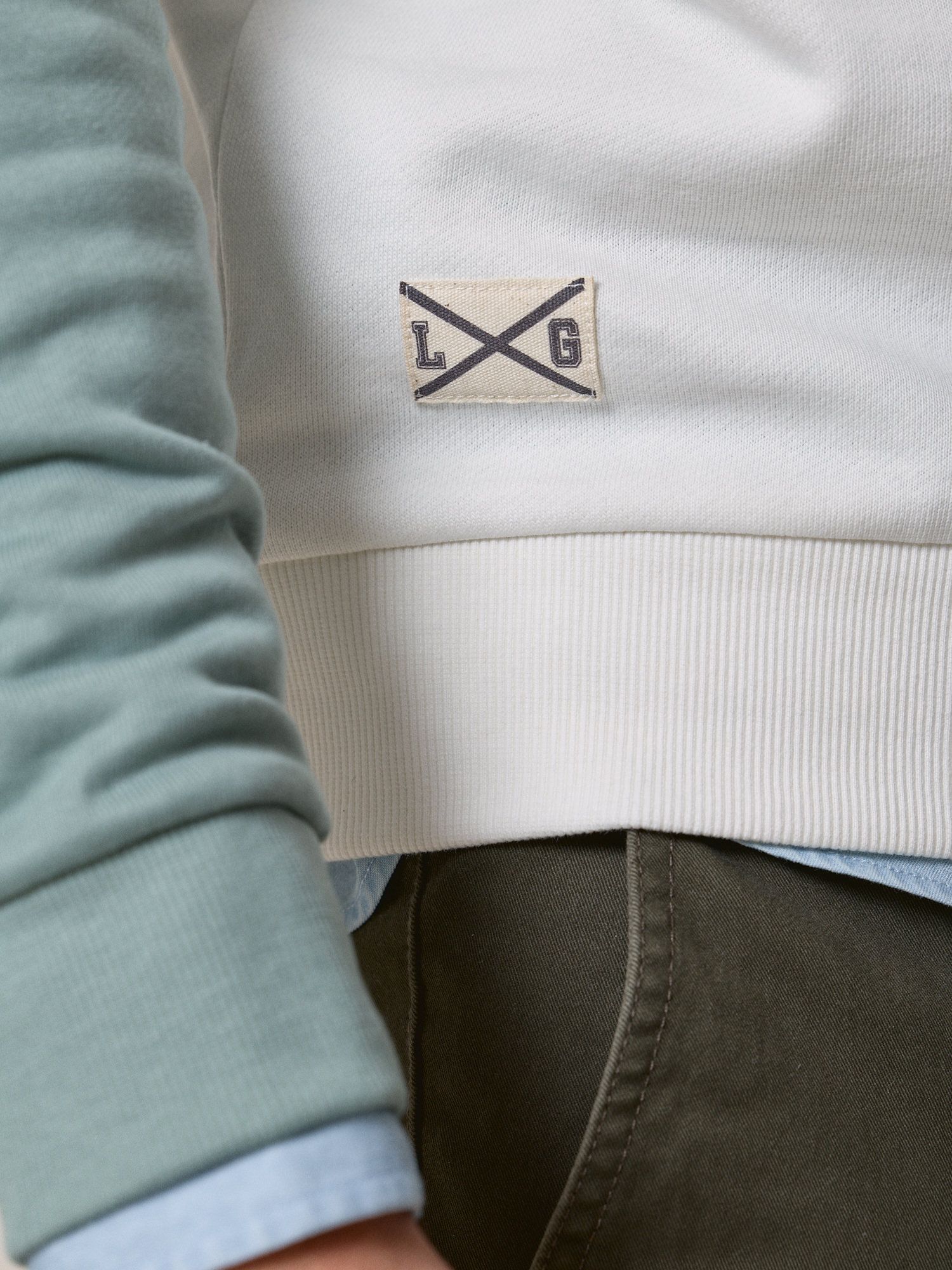 Multicolor Crew Neck Sweatshirt | Navy Blue