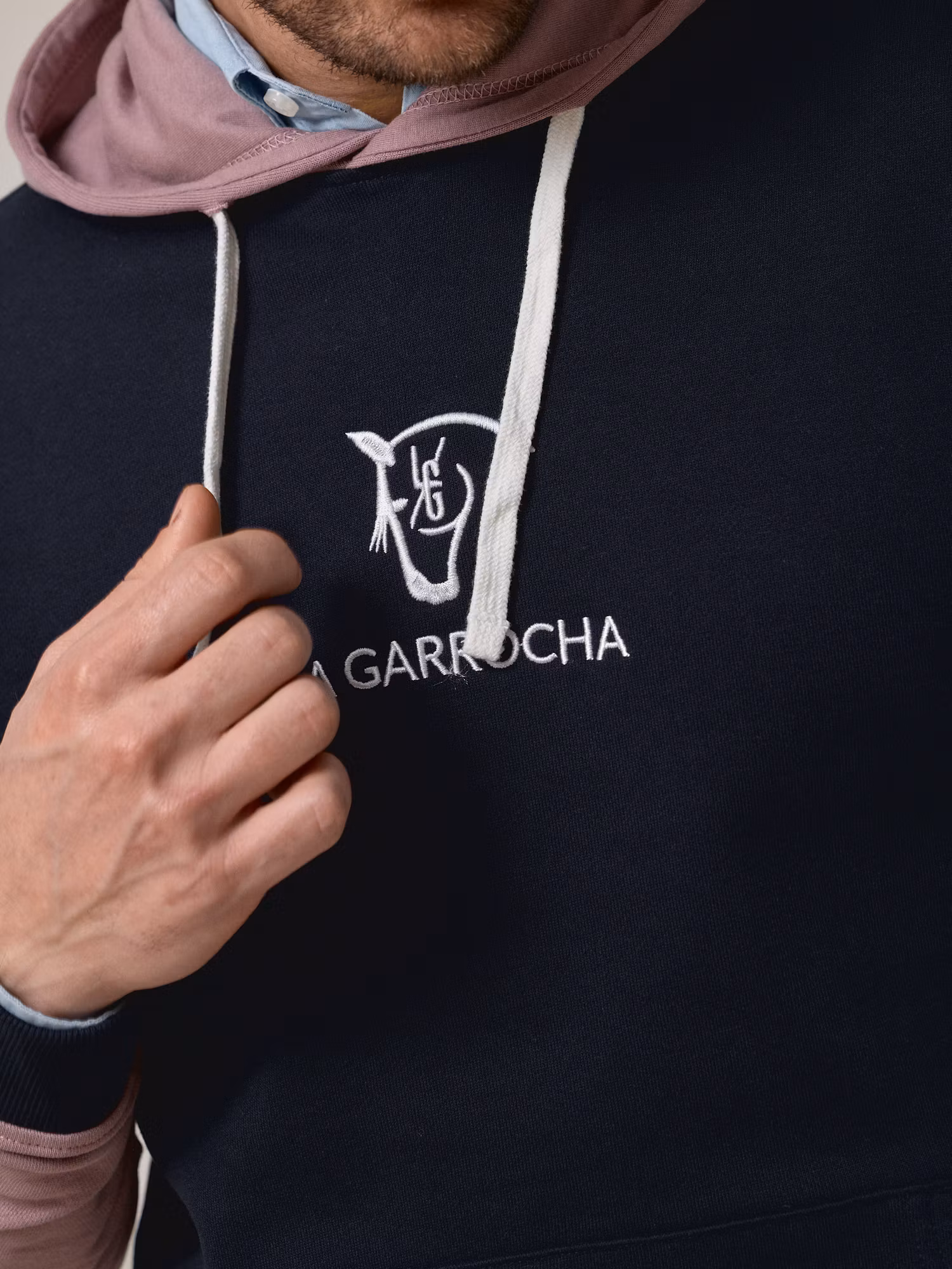 Multicolour Hooded | Navy Blue