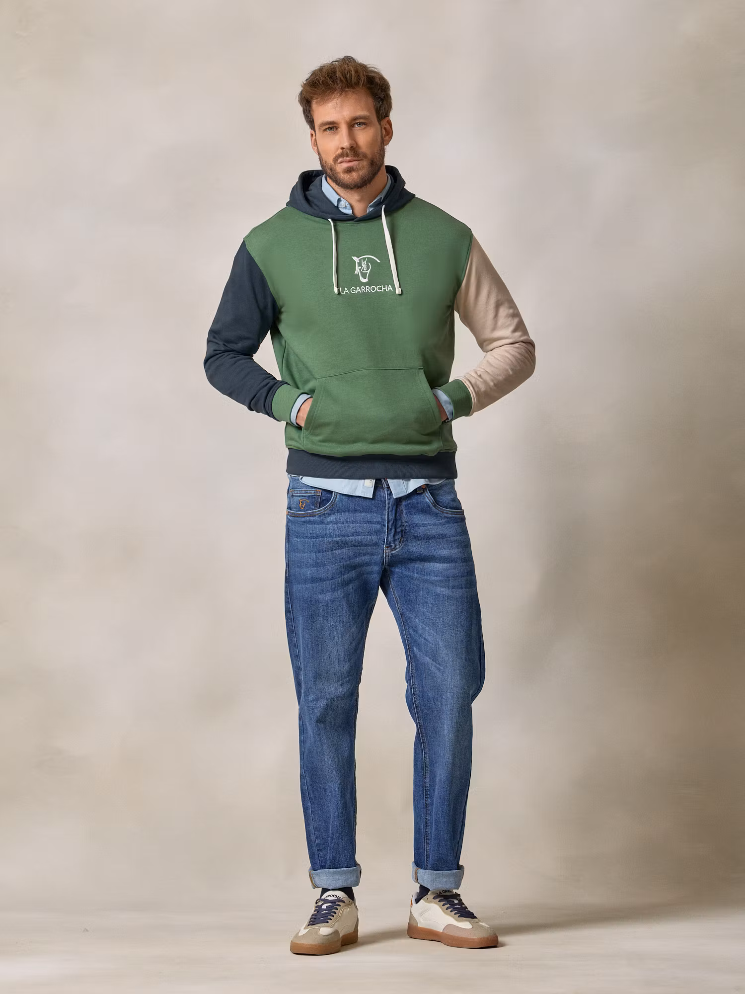 Multicolour Hooded | Ivy green