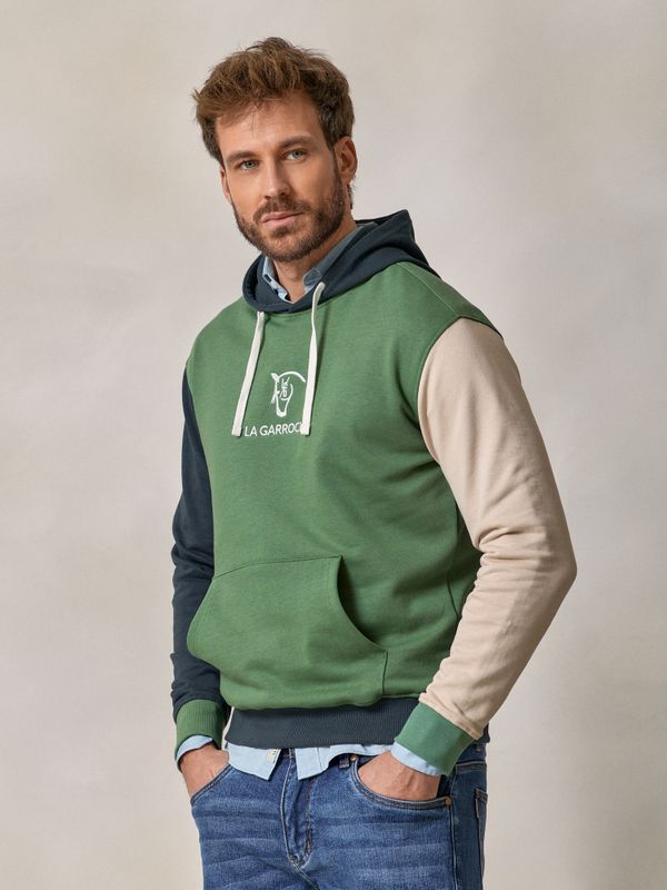 Sweat-shirt à Capuche Multicolore | Vert Lierre