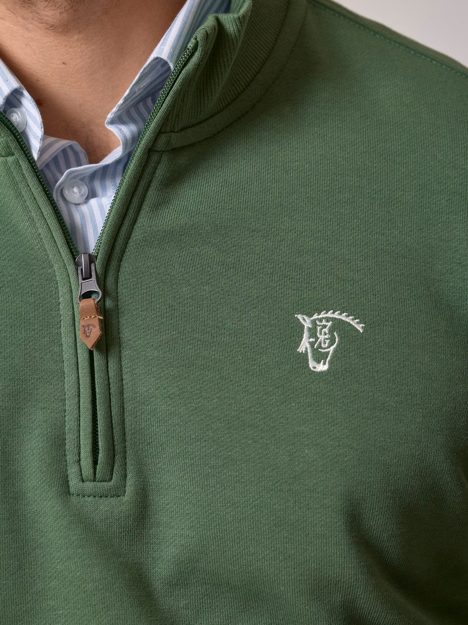 Basic Half-Zip Sweatshirt | Ivy Green