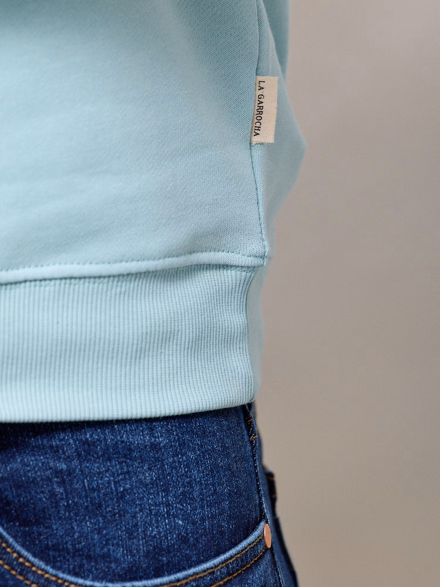 Basic Half-Zip Sweatshirt | Aqua