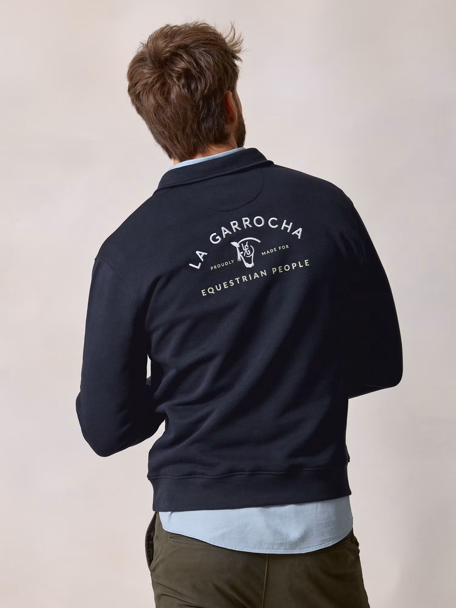 Polo Neck Sweatshirt | Navy Blue