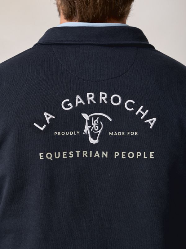 Sweat-shirt Col Polo | Bleu Marine