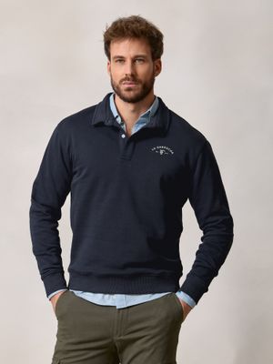 Sudadera Cuello Polo | Marino