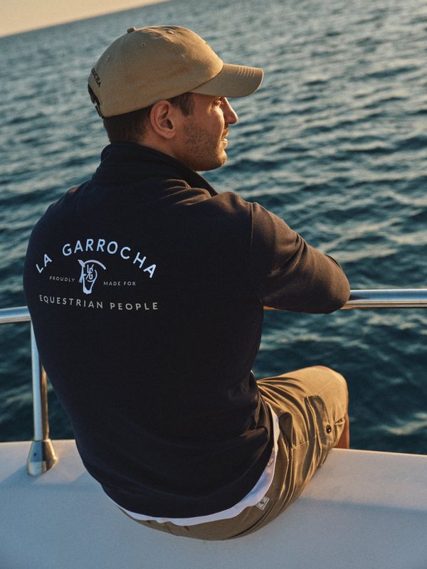 Sweat-shirt Col Polo | Bleu Marine