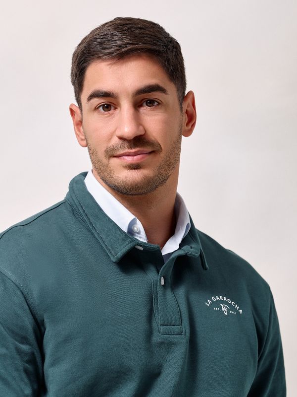 Sweat-shirt Col Polo | Sarcelle