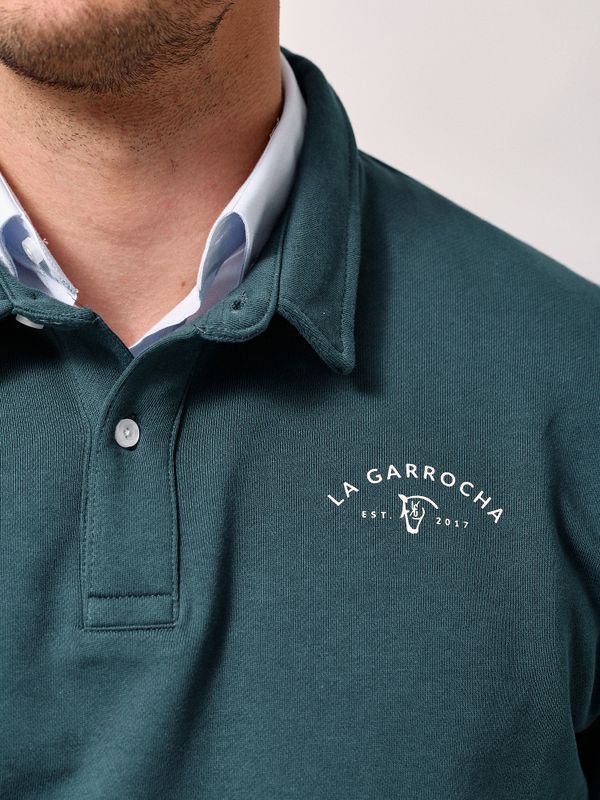 Sweat-shirt Col Polo | Sarcelle