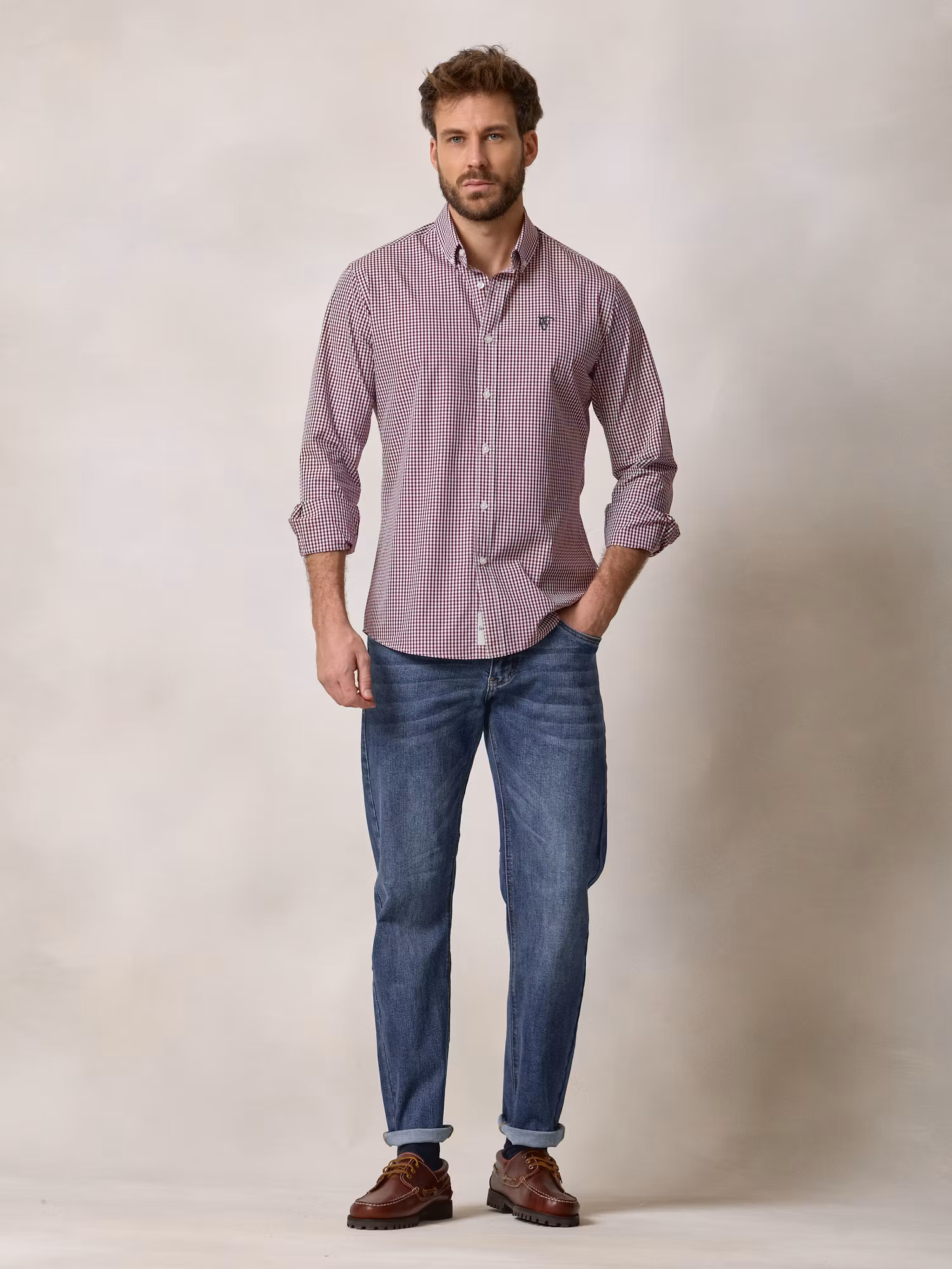 Chemise à carreaux vichy | Rouge Vin