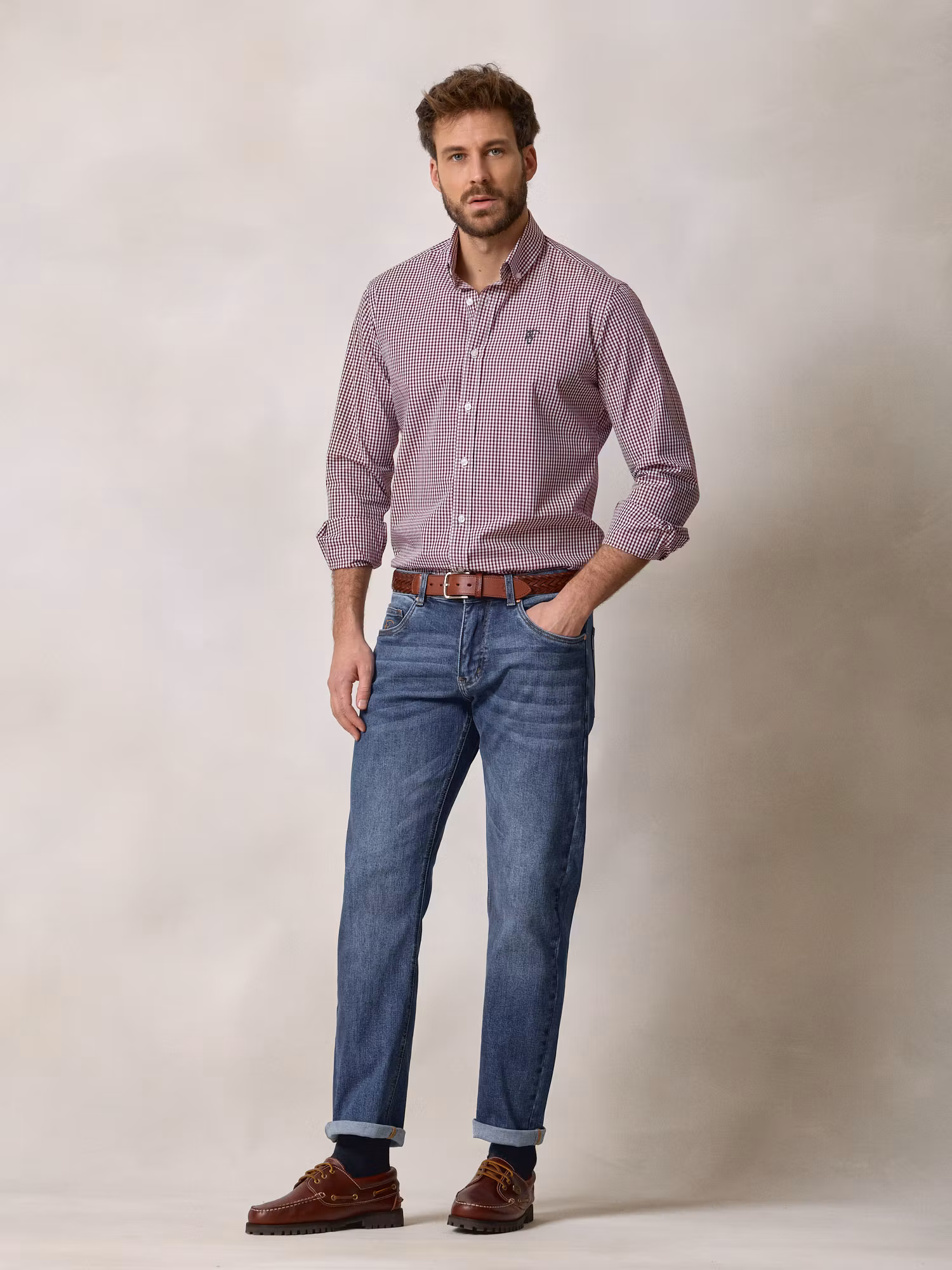 Chemise à carreaux vichy | Rouge Vin