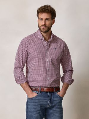 Camisa xadrez Vichy | Vinho