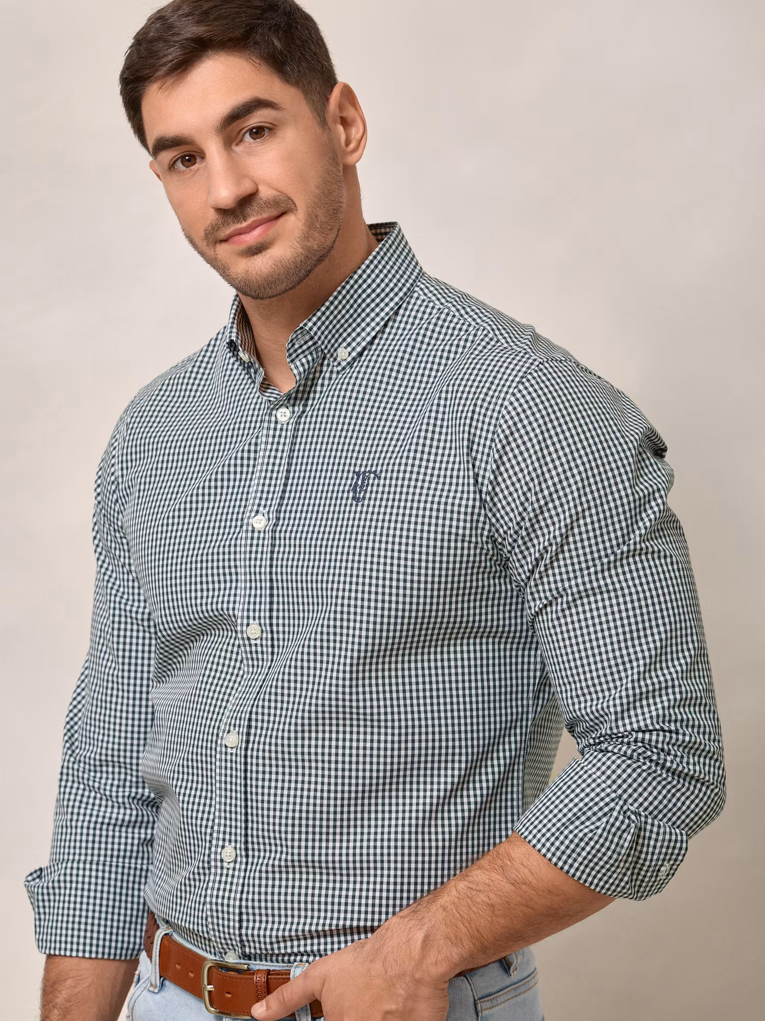Camisa xadrez Vichy | Verde Abeto