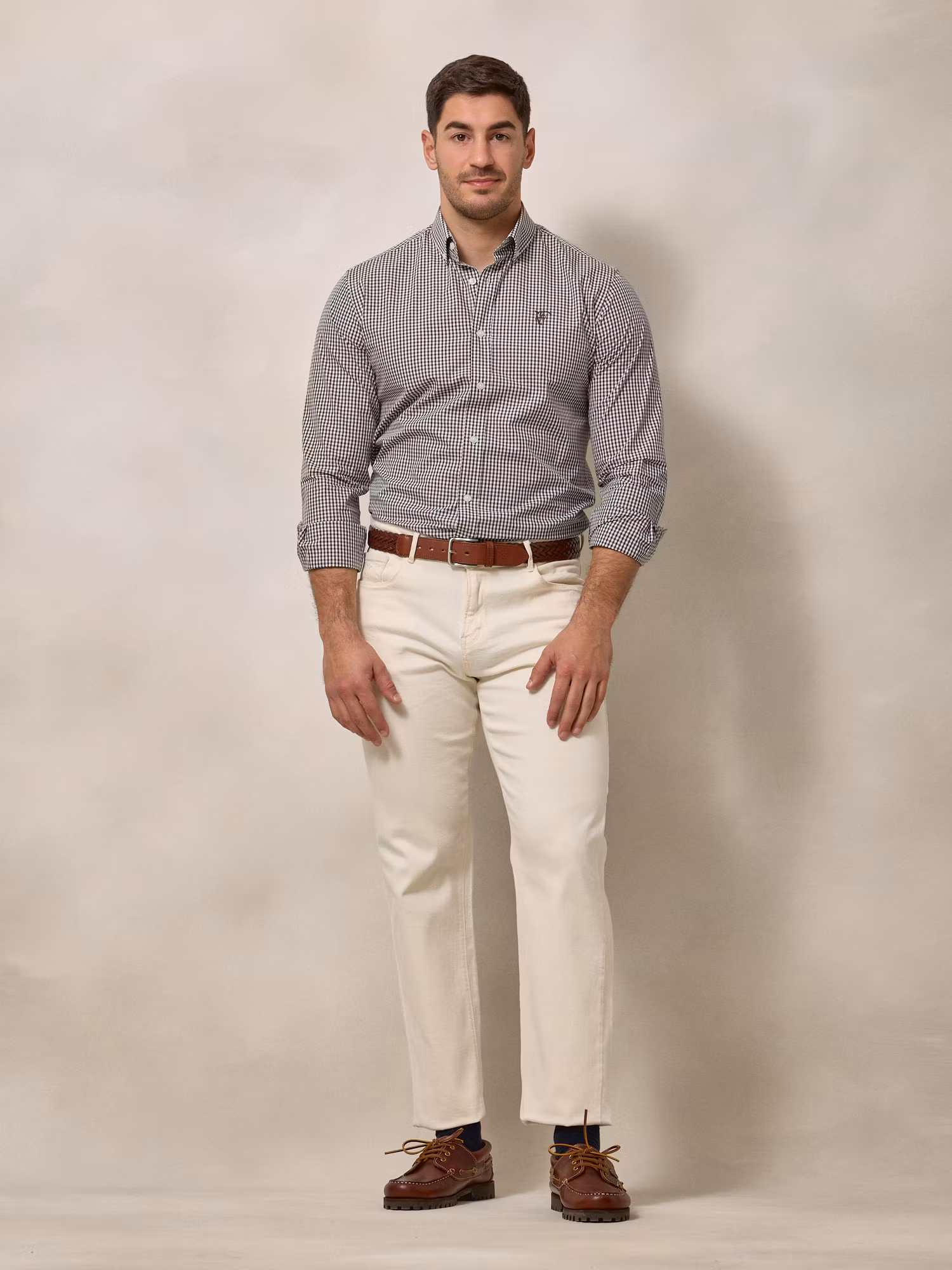 Chemise à carreaux vichy | Marron