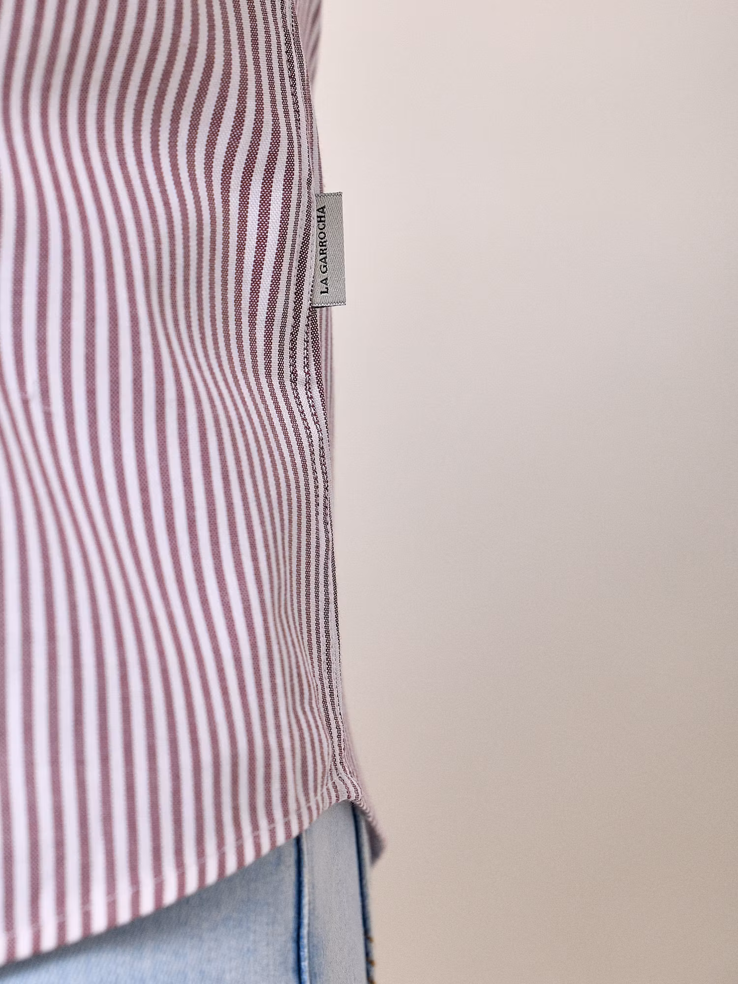 Chemise Oxford à Rayures | Bordeaux