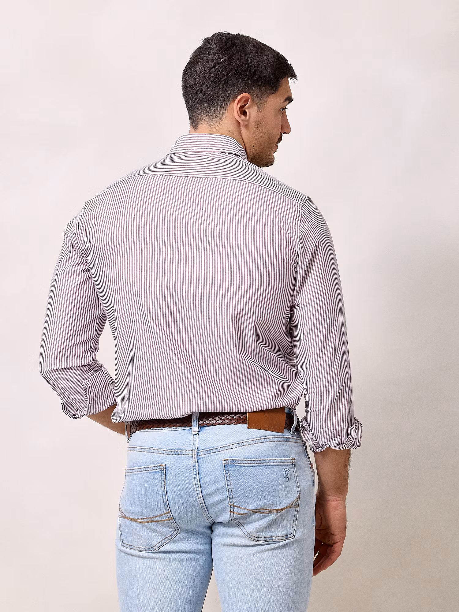 Chemise Oxford à Rayures | Bordeaux