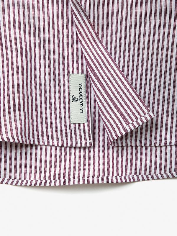 Chemise Oxford à Rayures | Burgundy