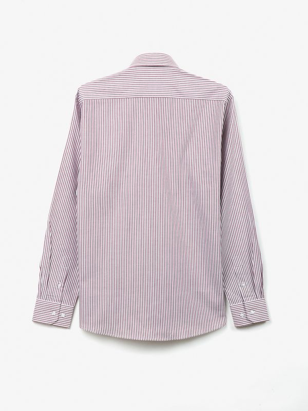 Chemise Oxford à Rayures | Burgundy