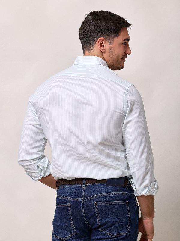 Camisa Mini Oxford Rayas | Salvia
