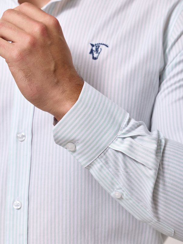 Camisa Mini Oxford Rayas | Salvia