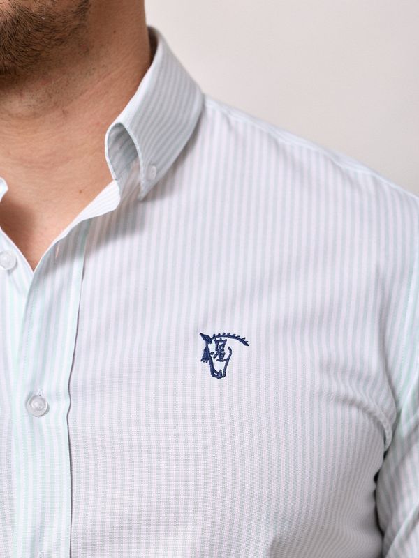 Camisa Mini Oxford Rayas | Salvia