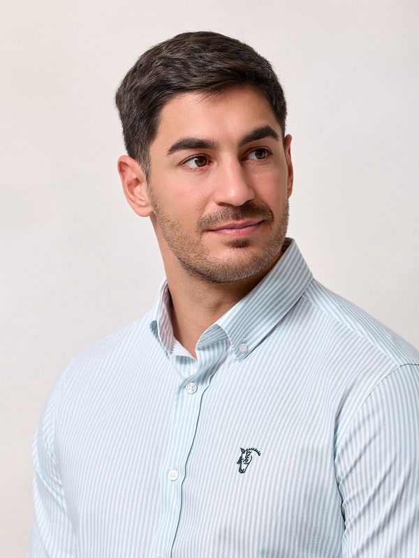 Chemise Oxford à Rayures | Azul Celeste