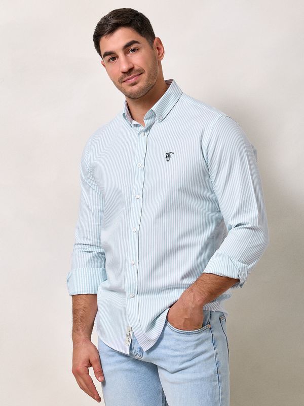 Chemise Oxford à Rayures | Azul Celeste