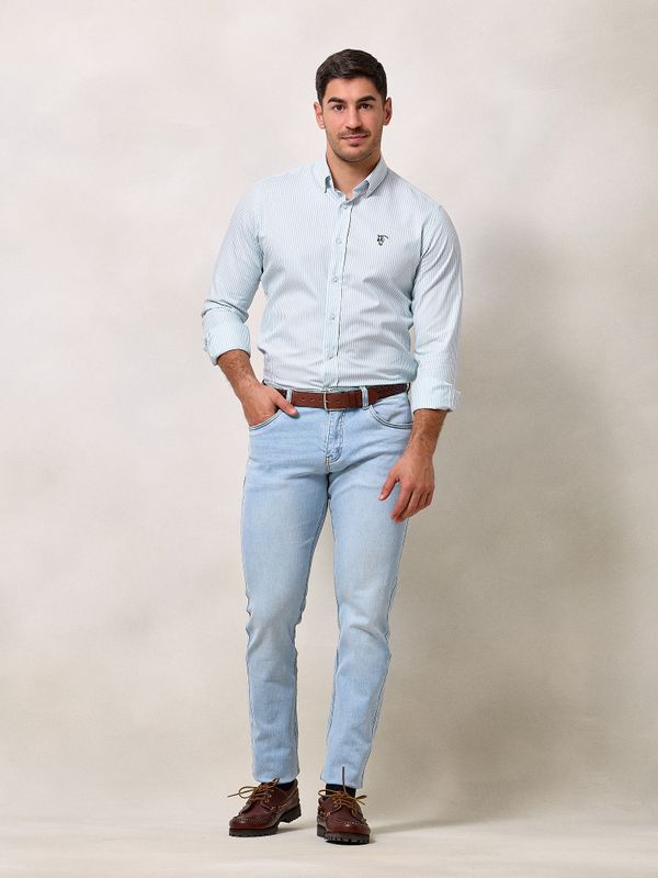Chemise Oxford à Rayures | Azul Celeste