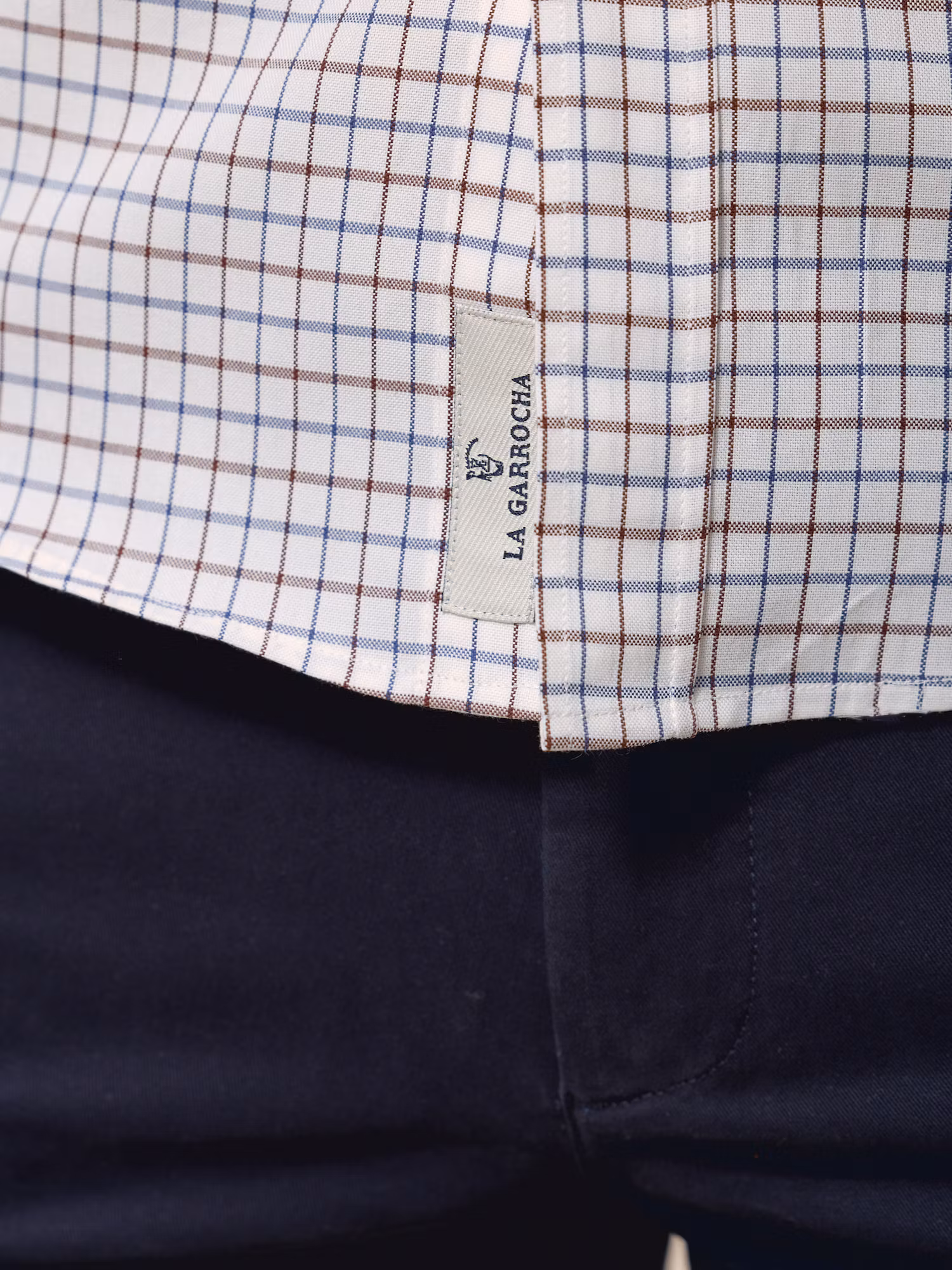 Chemise à carreaux classique | Bleu Marine