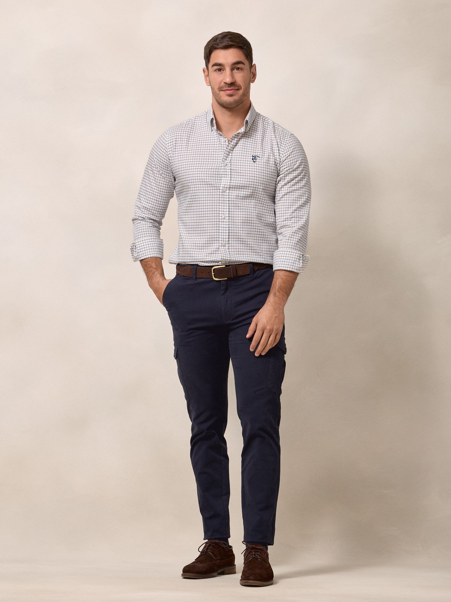 Camisa xadrez clássica | Azul Marinho