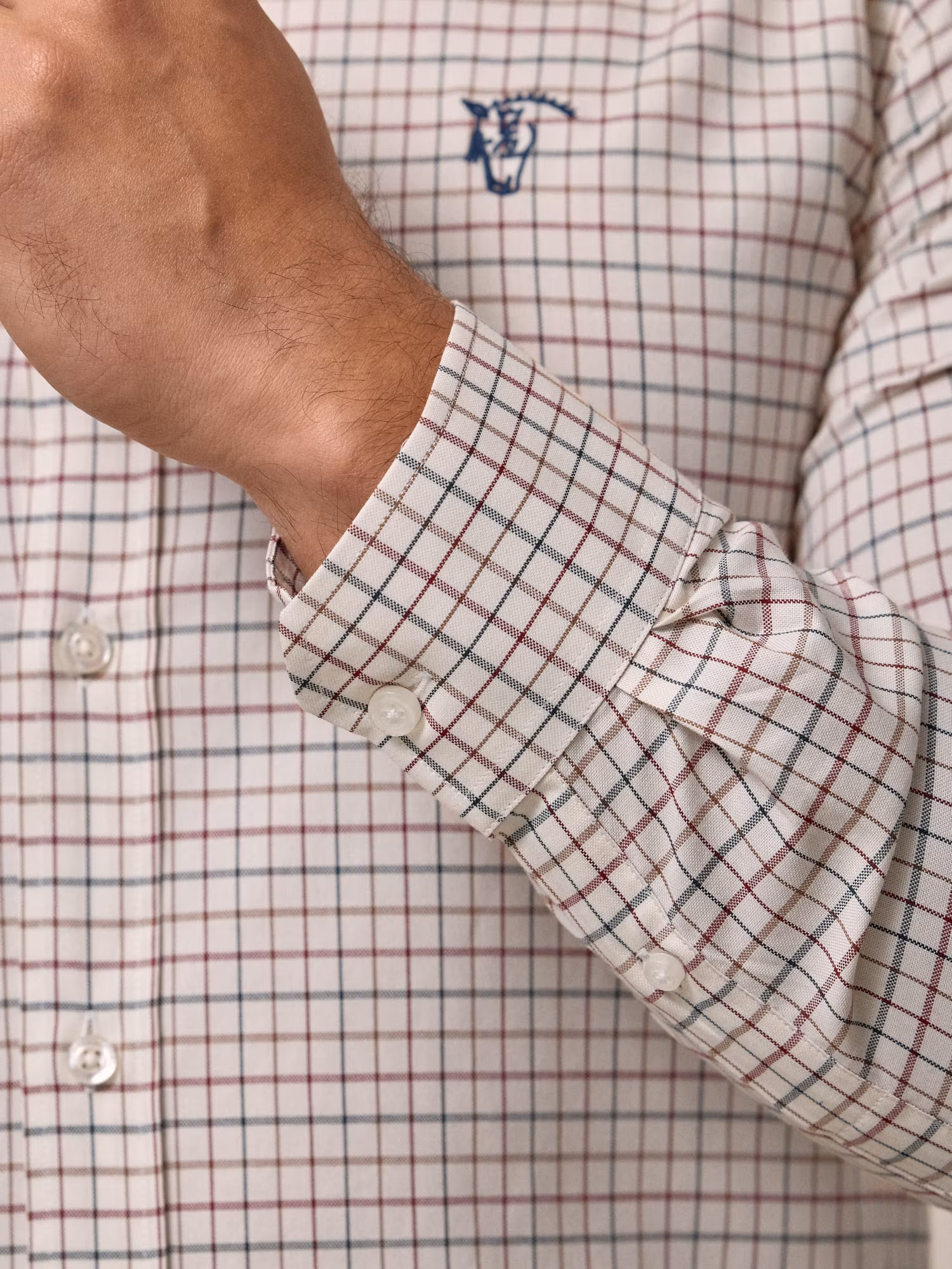 Chemise à carreaux classique | Bordeaux