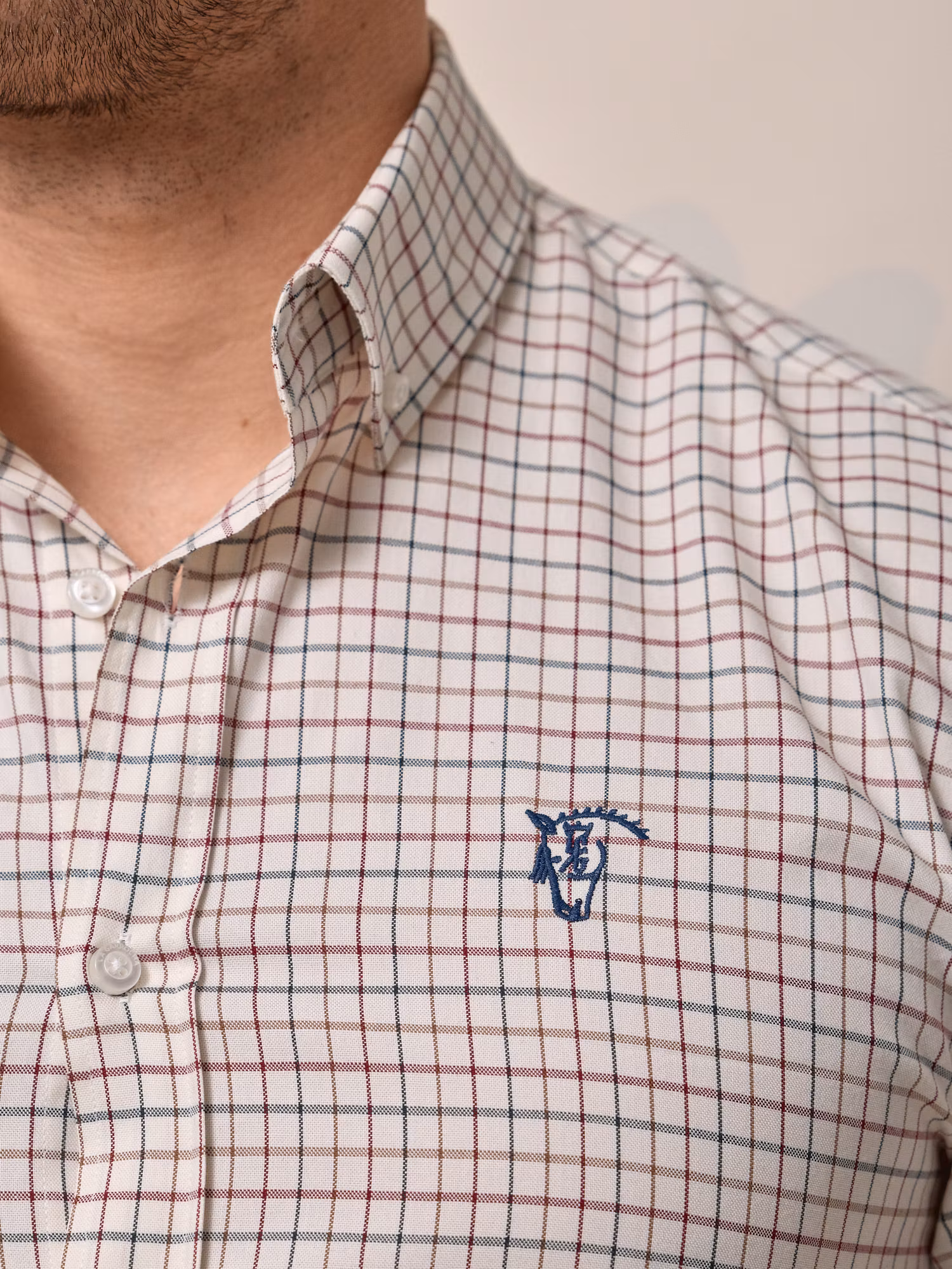 Chemise à carreaux classique | Bordeaux