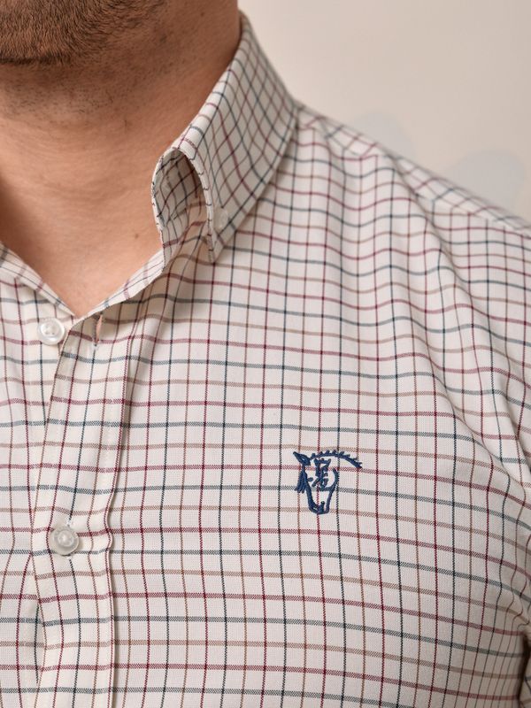 Camisa xadrez clássica | Burgundy