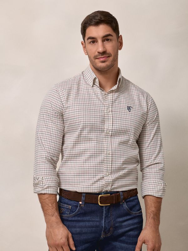 Camisa xadrez clássica | Burgundy