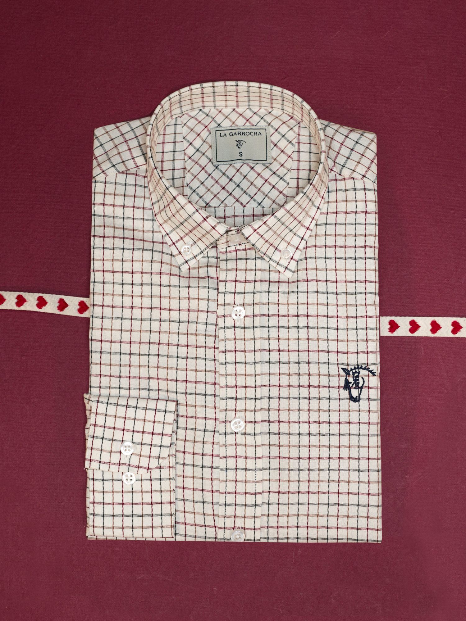 Classic Check Shirt | Burgundy