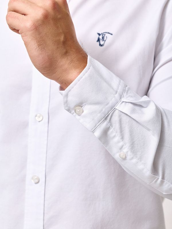 Camisa Garment Dyed | Blanco