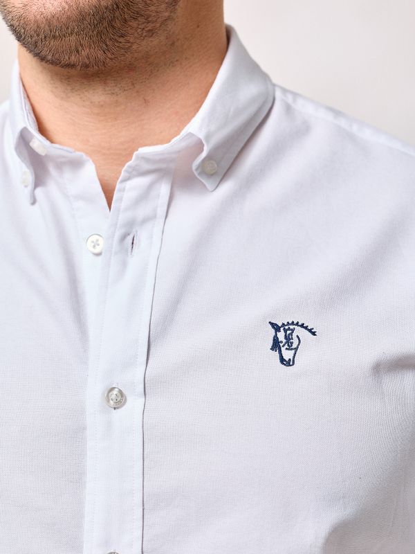 Camisa Garment Dyed | Blanco
