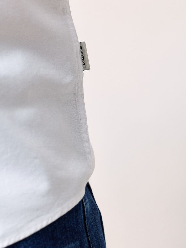 Camisa Garment Dyed | Blanco