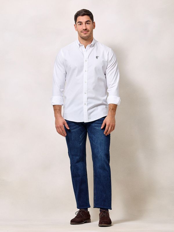 Camisa Garment Dyed | Blanco