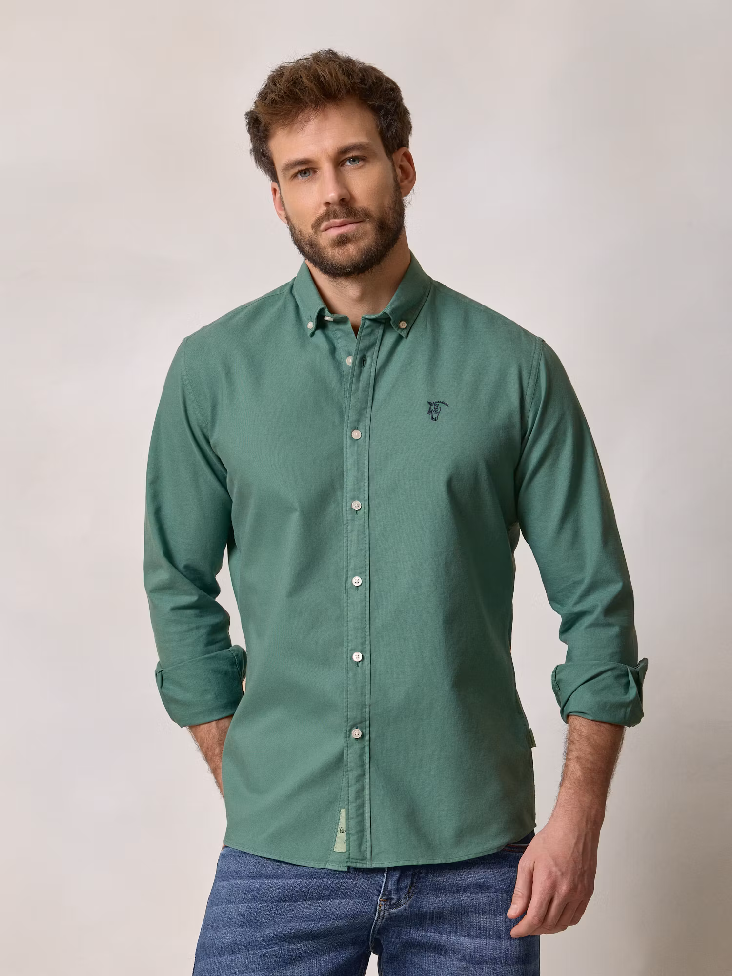 Camisa Garment Dyed | Cactus
