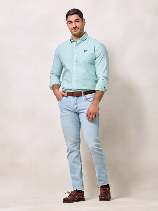 Camisa Garment Dyed | Agua