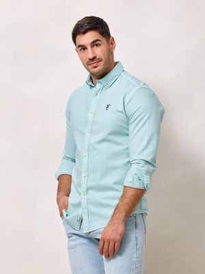 Camisa Garment Dyed | Agua