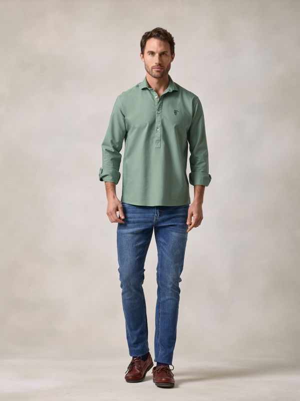 Chemise Polo Garment Dyed | Océano