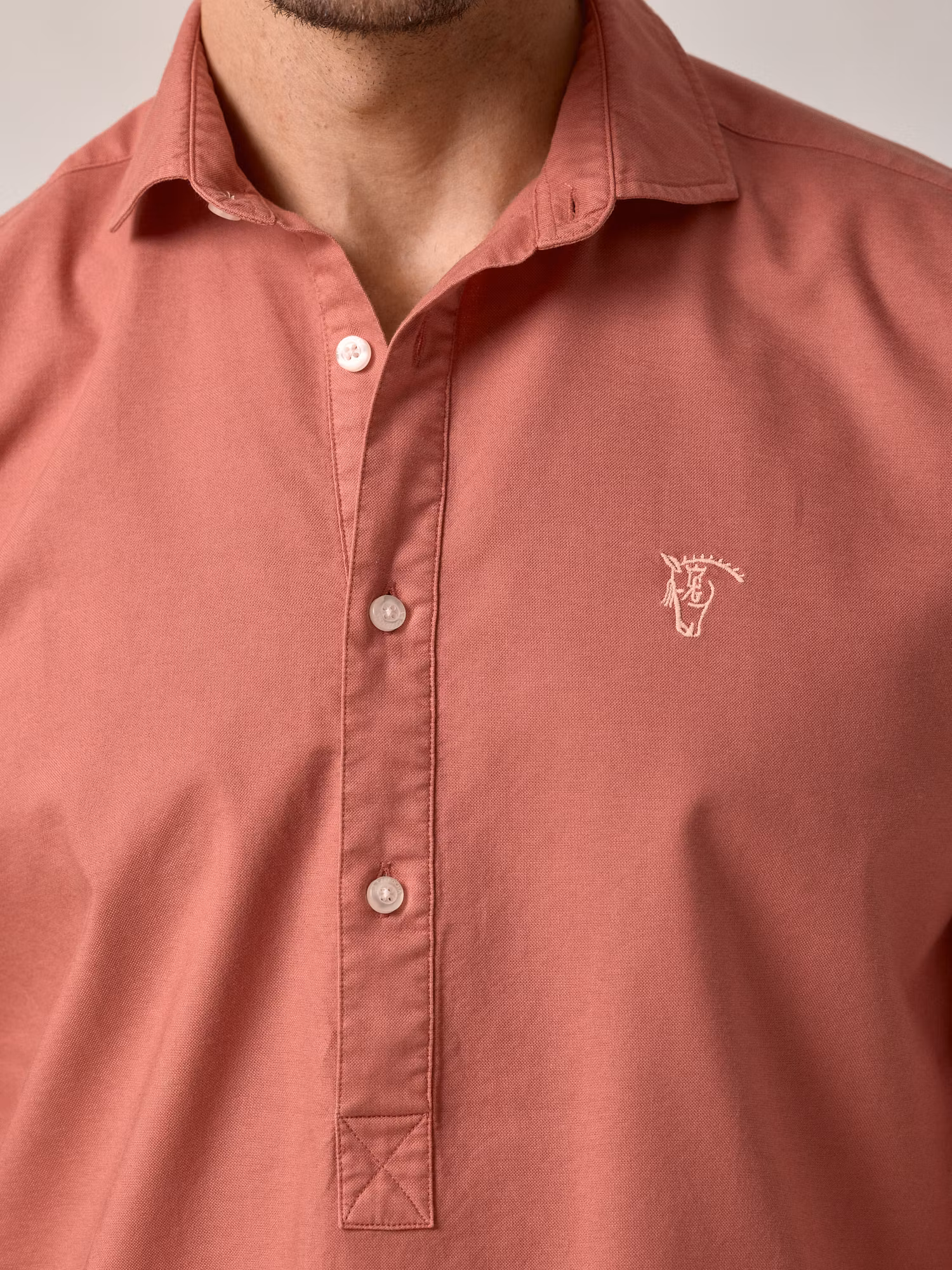 Camisa Polera Garment Dyed | Teja