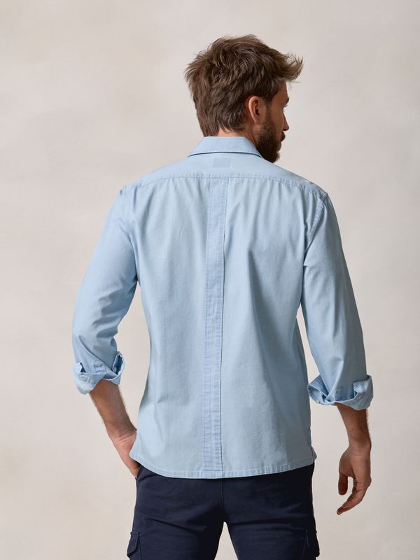 Chemise Guayabera en Denim
