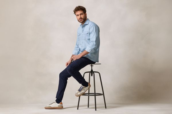 Chemise Guayabera en Denim