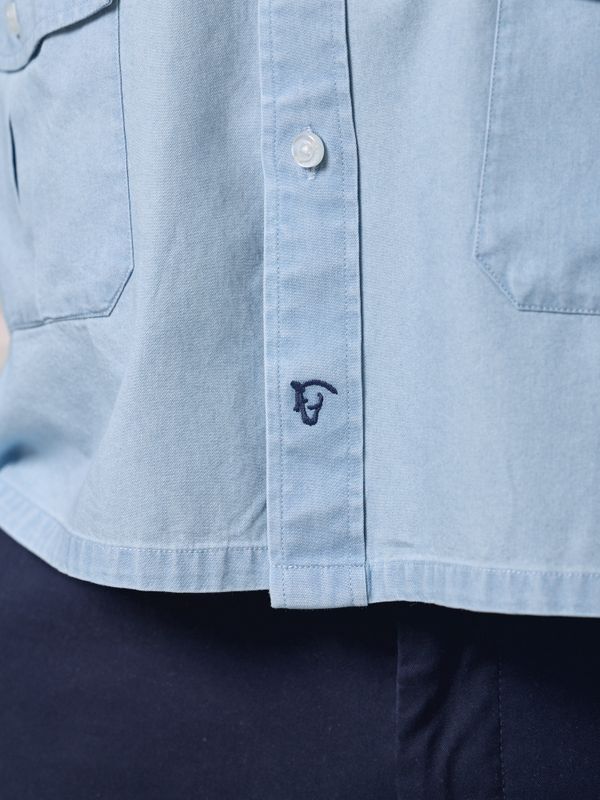 Chemise Guayabera en Denim