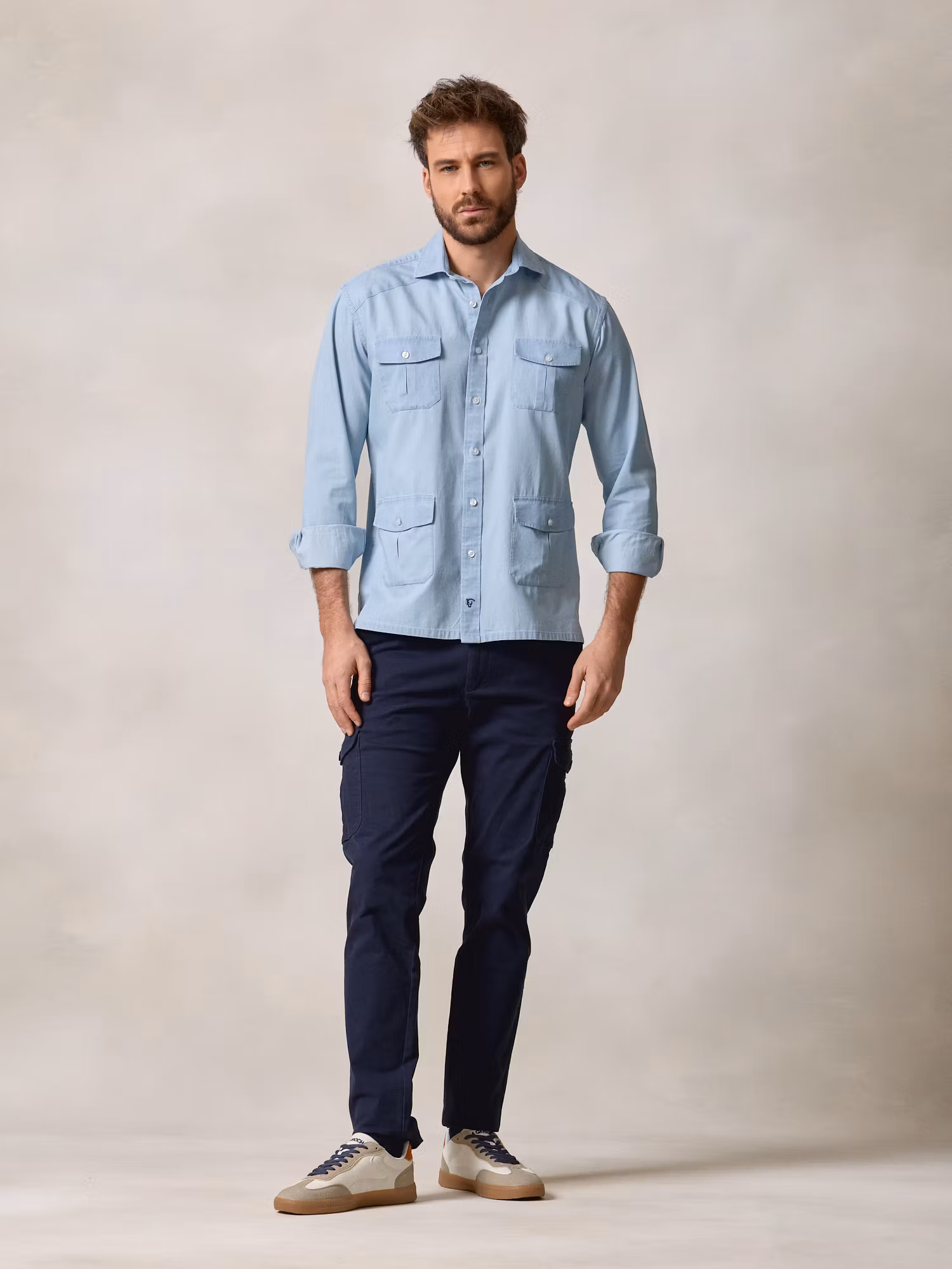 Camisa Guayabera Denim