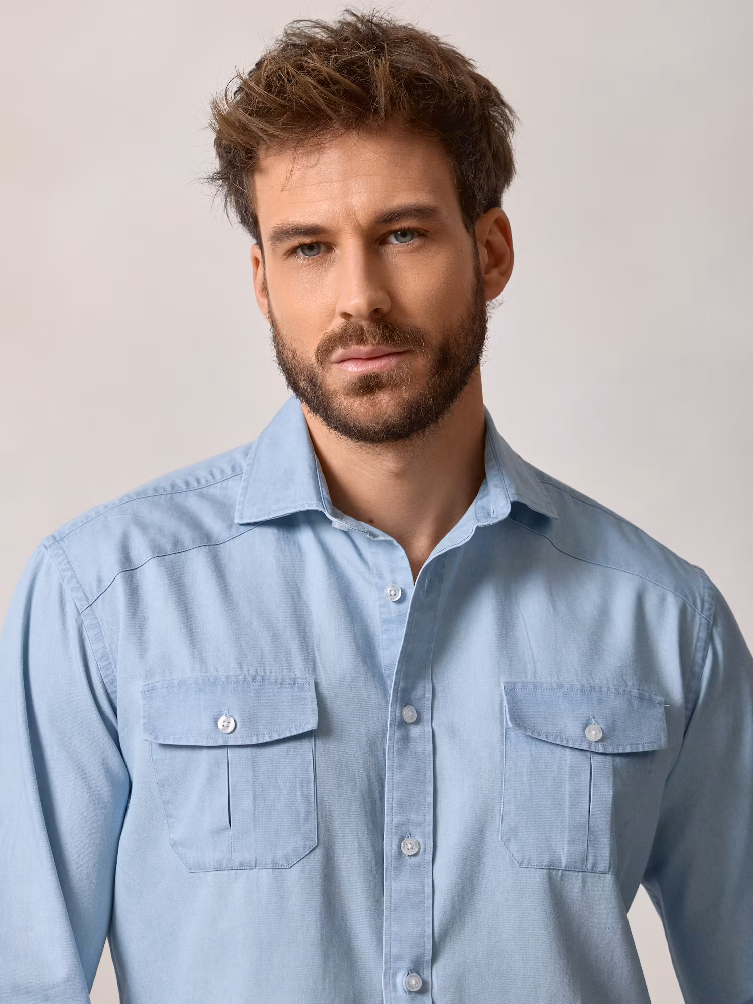 Camisa Guayabera Denim