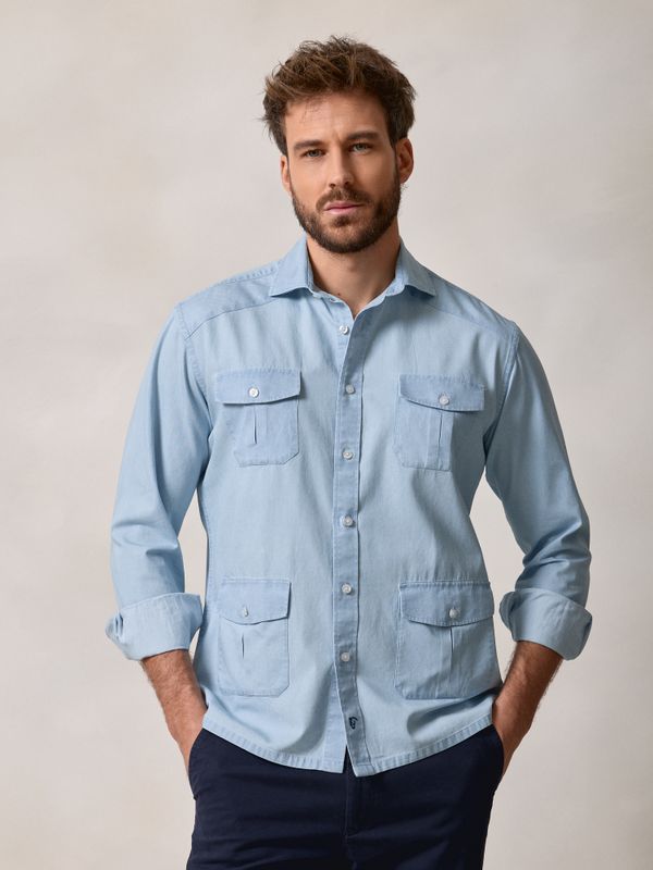 Camisa Guayabera Denim