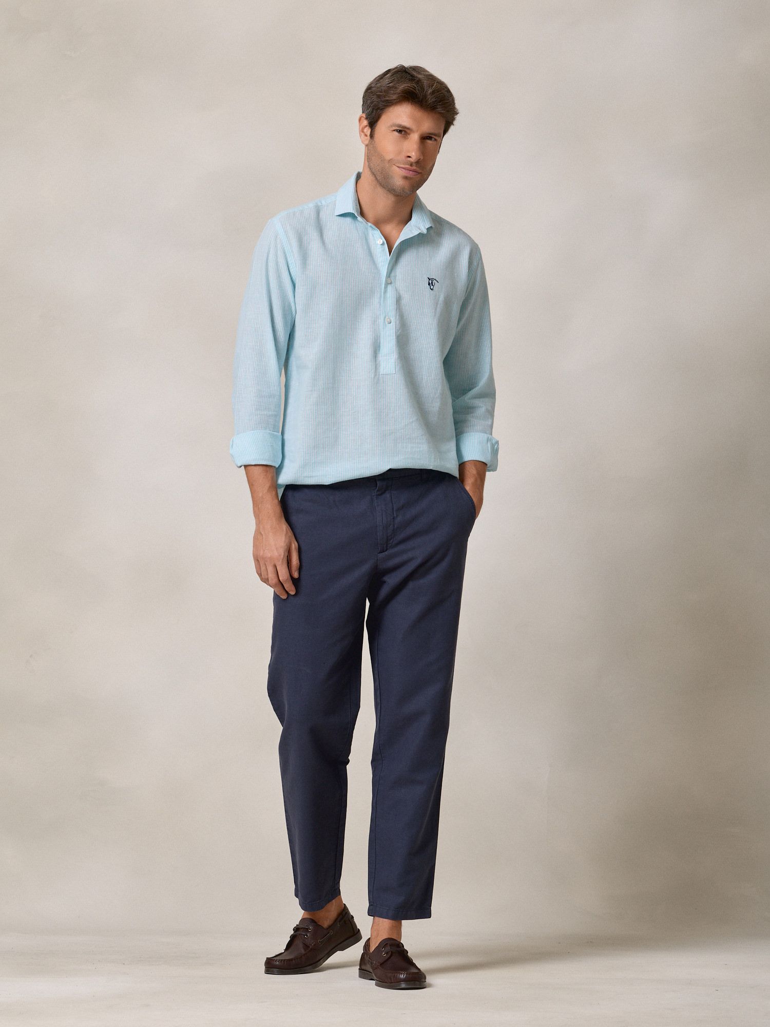 Camisa Polo Listrada | Água